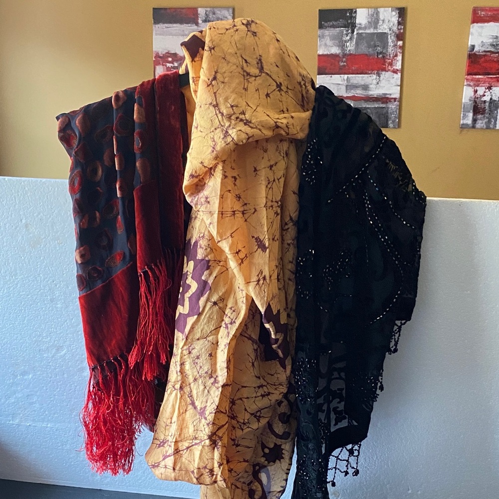 Elegant Multicolor Women's Scarves Set
